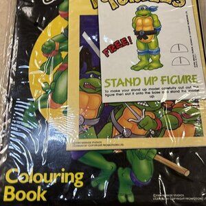 1989 vintage Teenage Mutant ninja turtle play pack, colouring book, pad?